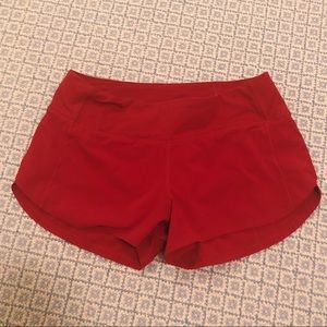 Lululemon red shorts
